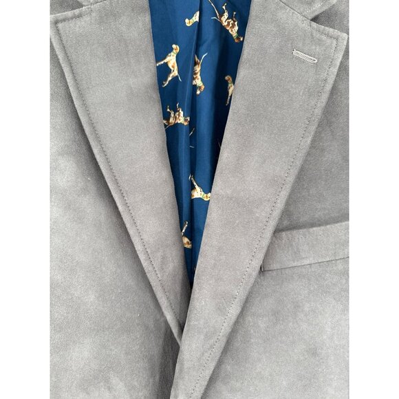 Lauren Ralph Lauren Gray Blazer Sport Coat Two Button Jacket Lining Menswear - Picture 2 of 8